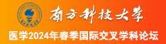 操插女人骚逼网南方科技大学医学2024年春季国际交叉学科论坛